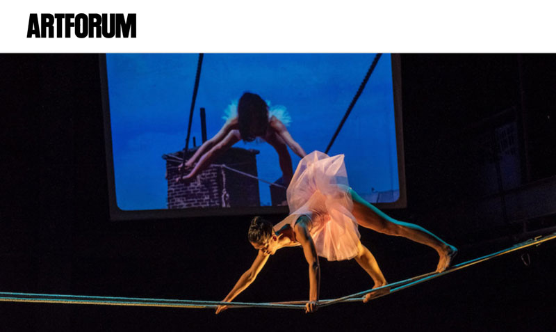 Trisha Brown Dance Company, Ballet. Performance view, BAM, Brooklyn, 2018. Cecily Campbell. Photo: Stephanie Berger.